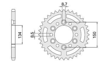 Zębatka tylna 489 47 (467-47) kawasaki kx/kxf `84-'20 (jtr460.47) (łańc. 520) (48947jt)